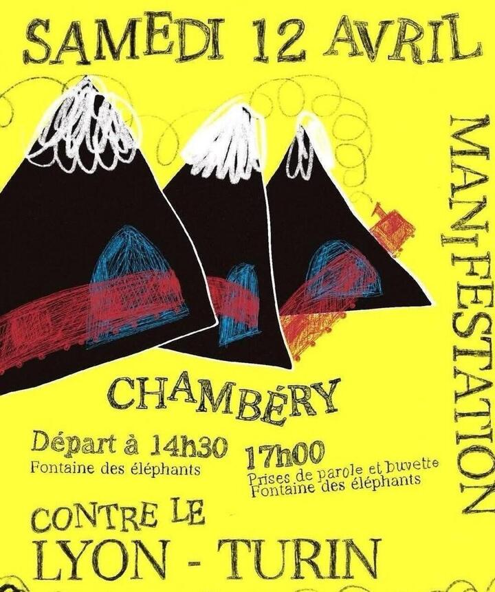 «<small class="fine d-inline"> </small>Manifestation contre le projet Lyon-Turin<small class="fine d-inline"> </small>», à Chambéry (Savoie)