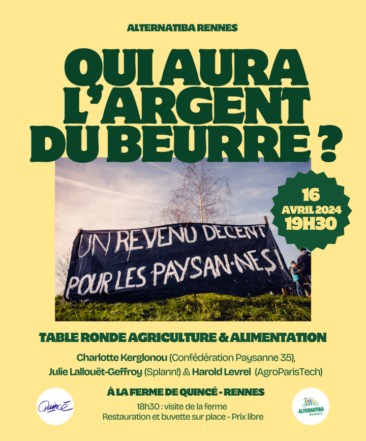 Qui aura l'argent du beurre<small class="fine d-inline"> </small>? table-ronde à Rennes (Ille-et-Vilaine)
