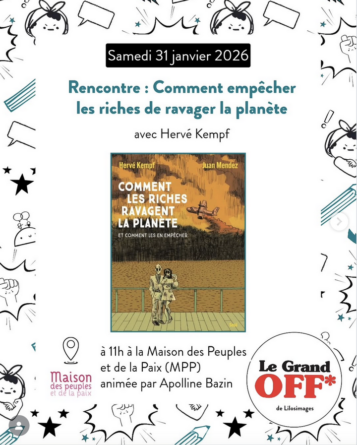 «<small class="fine d-inline"> </small>Comment les riches ravagent la planète<small class="fine d-inline"> </small>», à Angoulême (Charente)