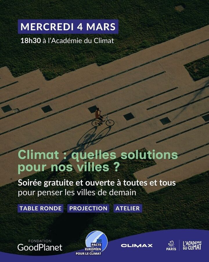 «<small class="fine d-inline"> </small>Climat : quelles solutions pour nos villes<small class="fine d-inline"> </small>», à Paris