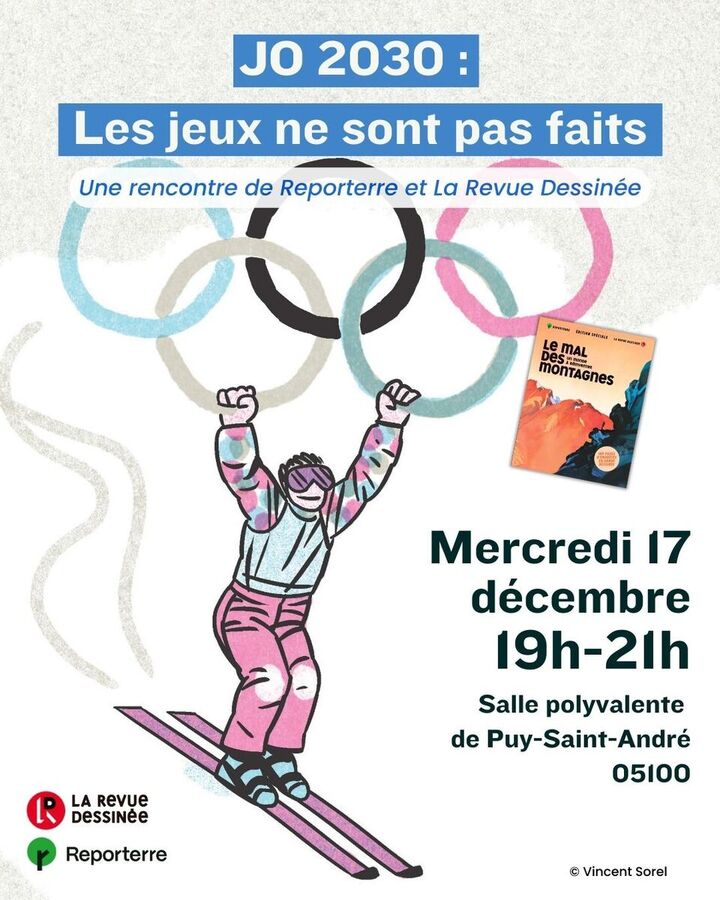 «<small class="fine d-inline"> </small><span class="caps">JO</span> 2030, les jeux ne sont pas faits<small class="fine d-inline"> </small>», à Puy-Saint-André (Hautes-Alpes)