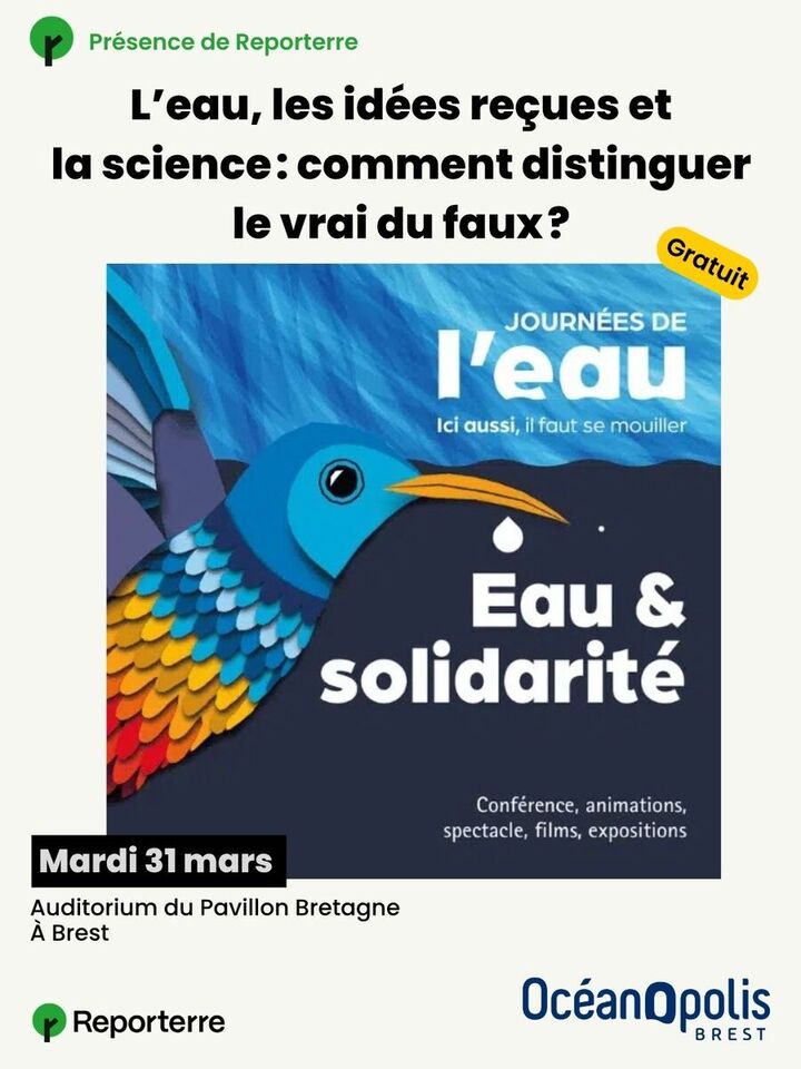 L'eau, les idées reçues et la science : comment distinguer le vrai du faux<small class="fine d-inline"> </small>?, à Brest (Bretagne)